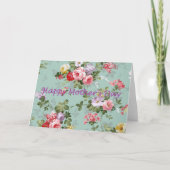 Happy Moederdag - Bloemen Kaart (Voorkant)