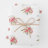 Happy Moederdag Bloemen Roze Inpakpapier (In situ)