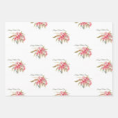 Happy Moederdag Bloemen Roze Inpakpapier (Voorkant)