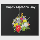 Happy Moederdag Bloemenboeket Cadeaupapier (Vlak)