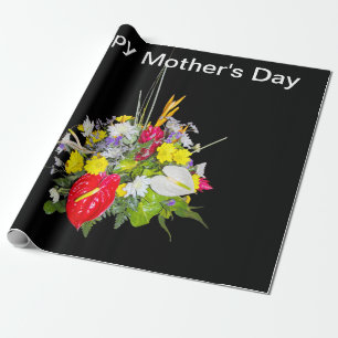 Happy Moederdag Bloemenboeket Cadeaupapier