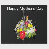 Happy Moederdag Bloemenboeket Cadeaupapier (Vlak)