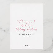 Happy Moederdag bloemengoud folie wenskaart Feestdagenkaart (Achterkant)