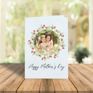 Happy Moederdag Bloemenkrans Custom Kaart