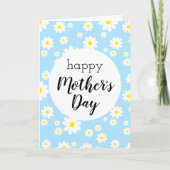 Happy Moederdag Blue Daisy Kaart (Voorkant)