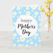 Happy Moederdag Blue Daisy Kaart (Gele Bloem)