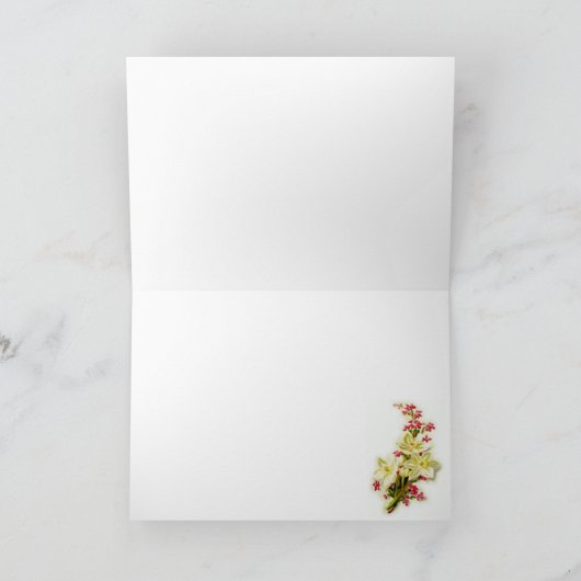 Happy Moederdag Blue  Floral Greeting Kaart (Binnen)