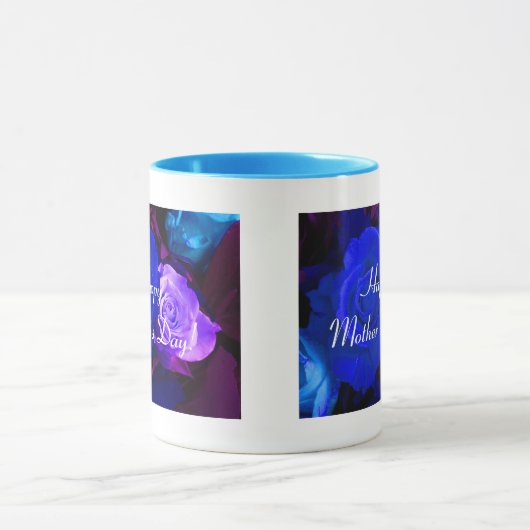 Happy Moederdag Blue Paars Roos V Mok (Midden)
