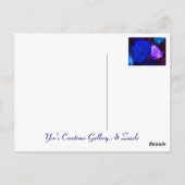 Happy Moederdag Blue Paarse Rozen Briefkaart (Achterkant)