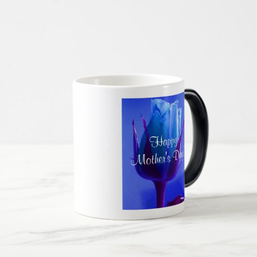 Happy Moederdag Blue Roos IV Magische Mok (Voorkant rechts)