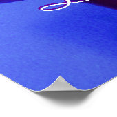 Happy Moederdag Blue Roos Poster (Hoek)