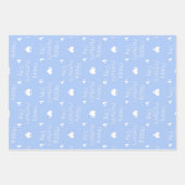 Happy Moederdag blue thema set van 3 Inpakpapier Vel (Voorkant 2)