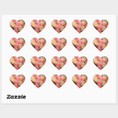 Happy Moederdag Boeket Roze Wit Rozen Bloemen Hart Sticker (Vel)