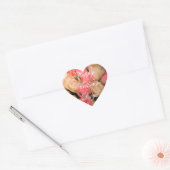 Happy Moederdag Boeket Roze Wit Rozen Bloemen Hart Sticker (Envelop)