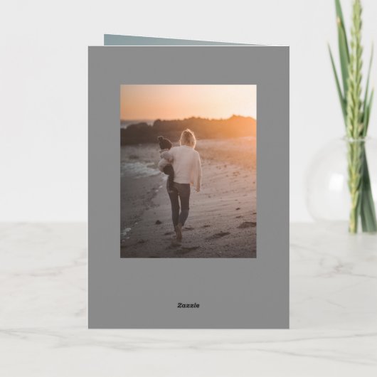 Happy Moederdag Bold Brush Script Moderne foto Kaart (Achterkant)