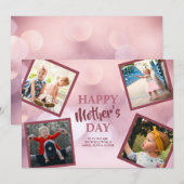 Happy Moederdag Bordeaux roze aangepaste foto's (Voorkant / Achterkant)