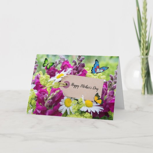 Happy Moederdag Bouquet Folded Wenskaart Kaart (Voorkant)