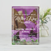 HAPPY MOEDERDAG Breakfast Event Floral Kaart (Staand voorkant)