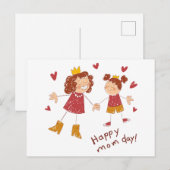 Happy Moederdag Briefkaart (Voorkant / Achterkant)
