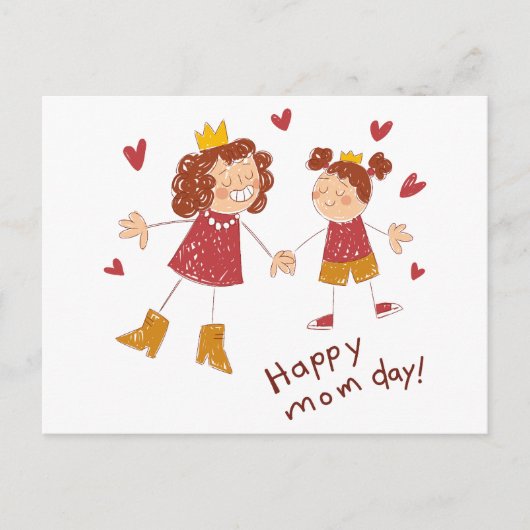 Happy Moederdag Briefkaart (Voorkant)