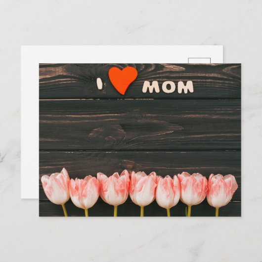 Happy Moederdag Briefkaart (Voorkant / Achterkant)