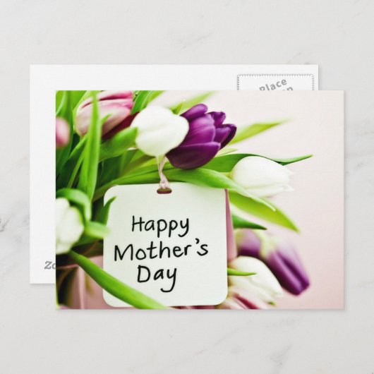 Happy Moederdag Briefkaart (Voorkant / Achterkant)
