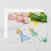 Happy Moederdag Briefkaart (Voorkant / Achterkant)