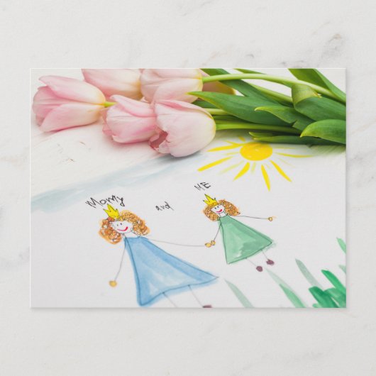 Happy Moederdag Briefkaart (Voorkant)