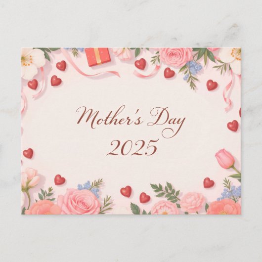 Happy Moederdag Briefkaart (Voorkant)