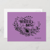 Happy Moederdag Briefkaart (Voorkant / Achterkant)