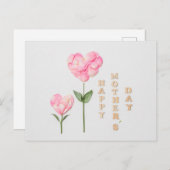 Happy Moederdag Briefkaart (Voorkant / Achterkant)