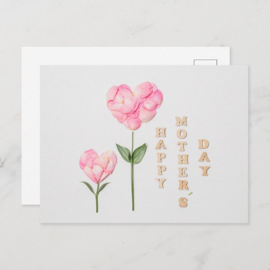 Happy Moederdag Briefkaart (Voorkant / Achterkant)