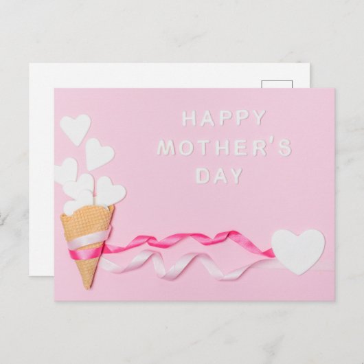 Happy Moederdag Briefkaart (Voorkant / Achterkant)