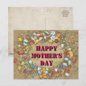 Happy Moederdag Briefkaart (Voorkant / Achterkant)