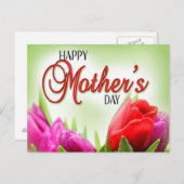 Happy Moederdag Briefkaart (Voorkant / Achterkant)