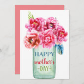 Happy Moederdag briefkaart (Voorkant / Achterkant)