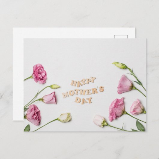 Happy Moederdag Briefkaart (Voorkant / Achterkant)