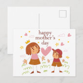 Happy Moederdag Briefkaart (Voorkant / Achterkant)