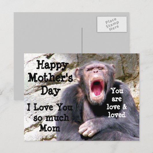 Happy Moederdag_ Briefkaart (Voorkant / Achterkant)