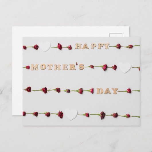 Happy Moederdag Briefkaart (Voorkant / Achterkant)