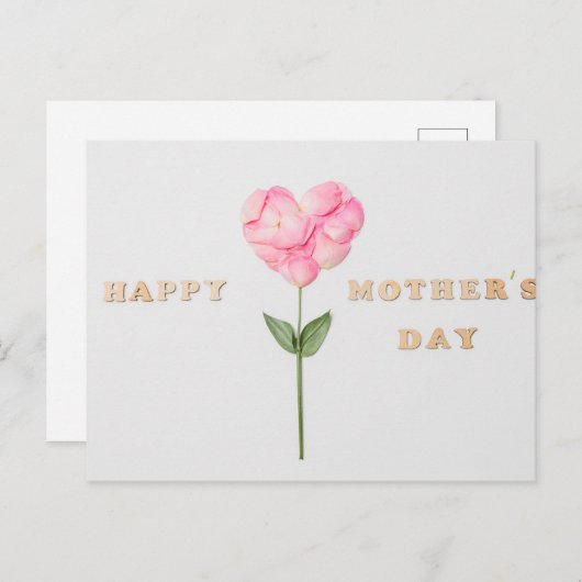 Happy Moederdag Briefkaart (Voorkant / Achterkant)