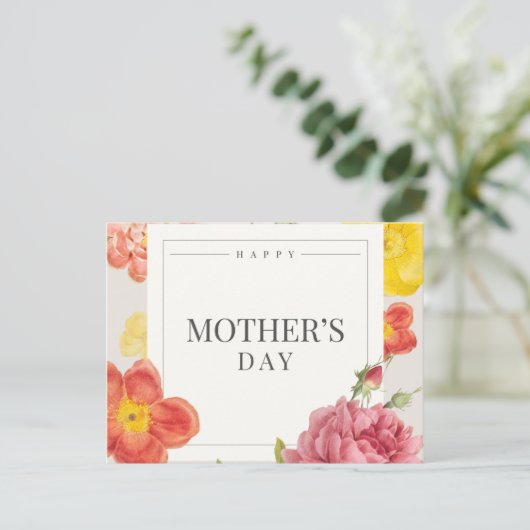 Happy moederdag briefkaart (Staand voorkant)