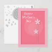 Happy Moederdag Briefkaart (Voorkant / Achterkant)