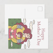 Happy Moederdag Briefkaart (Voorkant / Achterkant)