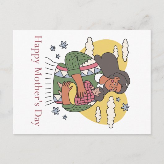 Happy Moederdag Briefkaart (Voorkant)