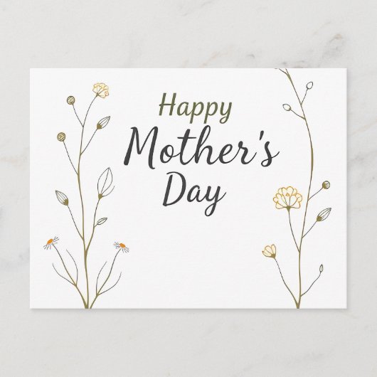 Happy Moederdag Briefkaart (Voorkant)