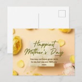 Happy Moederdag Briefkaart (Voorkant / Achterkant)