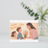 Happy Moederdag Briefkaart (Staand voorkant)
