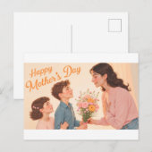 Happy Moederdag Briefkaart (Voorkant / Achterkant)