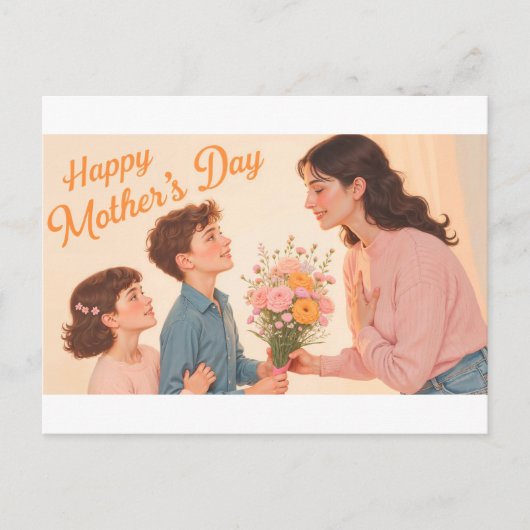 Happy Moederdag Briefkaart (Voorkant)
